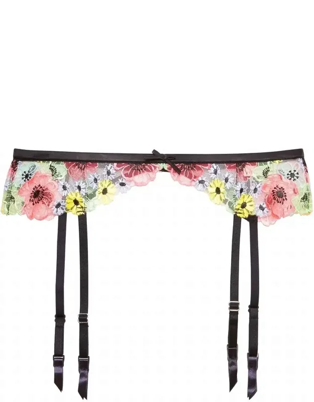 Azalea Embroidery Garter Belt