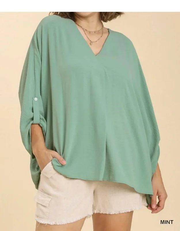 High Low Dolman Sleeve Top