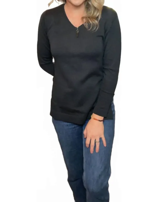 Pima Cotton V-neck Sweater
