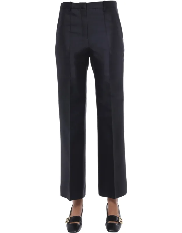 Givenchy Wide Pants Front Zip And Hook Closure