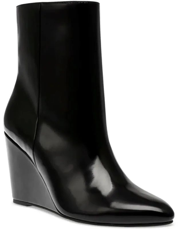 Pascal Boots Pointed Toe Wedge Heel Ankle Booties