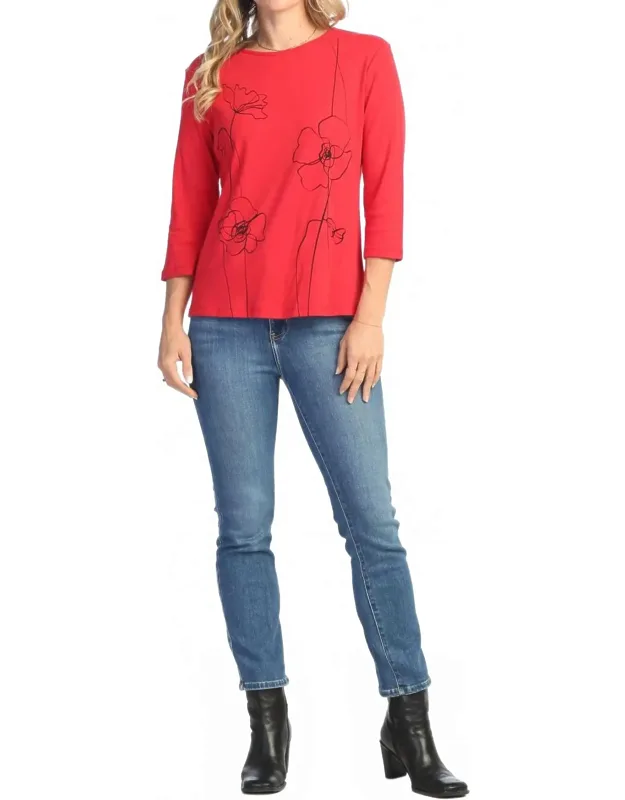 Sketch Printed Cotton Top