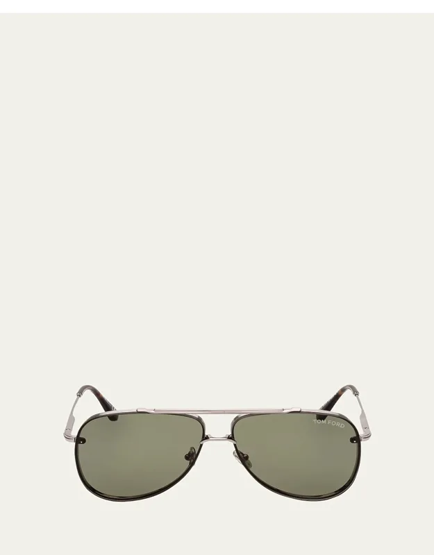 Leon Metal Aviator Sunglasses