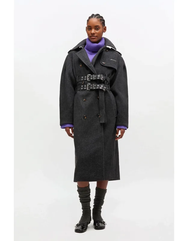 Mixed Wool Trench Coat