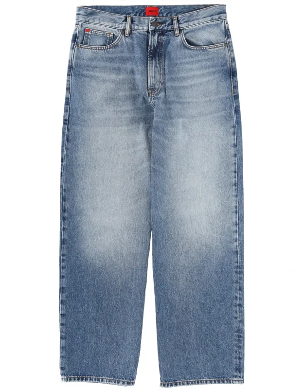 Jeans With Logo Patch