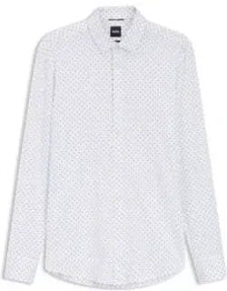 Slim-fit Shirt In Italian-made Performance-stretch Jersey