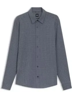 Slim-fit Shirt In Italian-made Performance-stretch Jersey