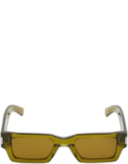 Rectangle Acetate Sunglasses With Logo