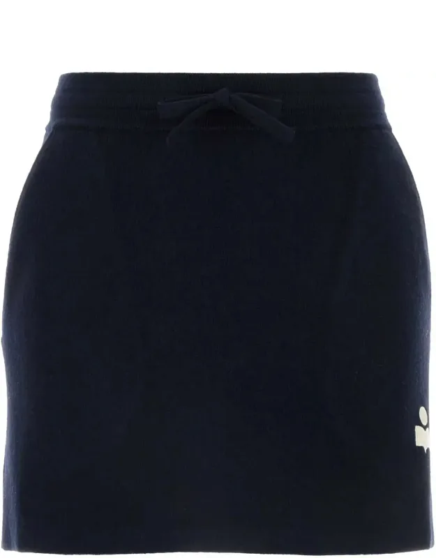 Stretch Cotton Blend Mini Skirt