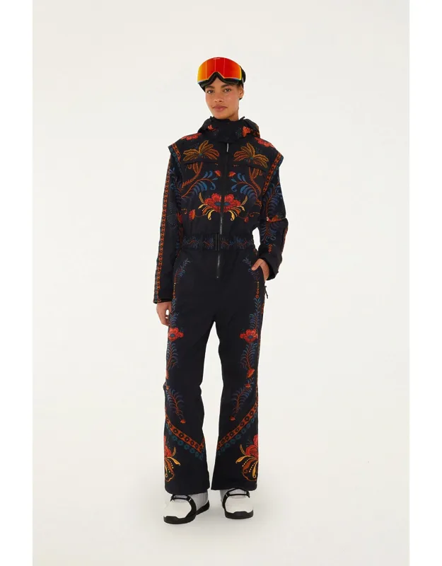 Macaw Hooded Belted Ski Jumpsuit