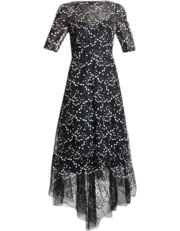 3d Lace High-low Cocktail Dress