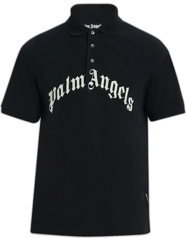 Curved Logo Polo Shirt