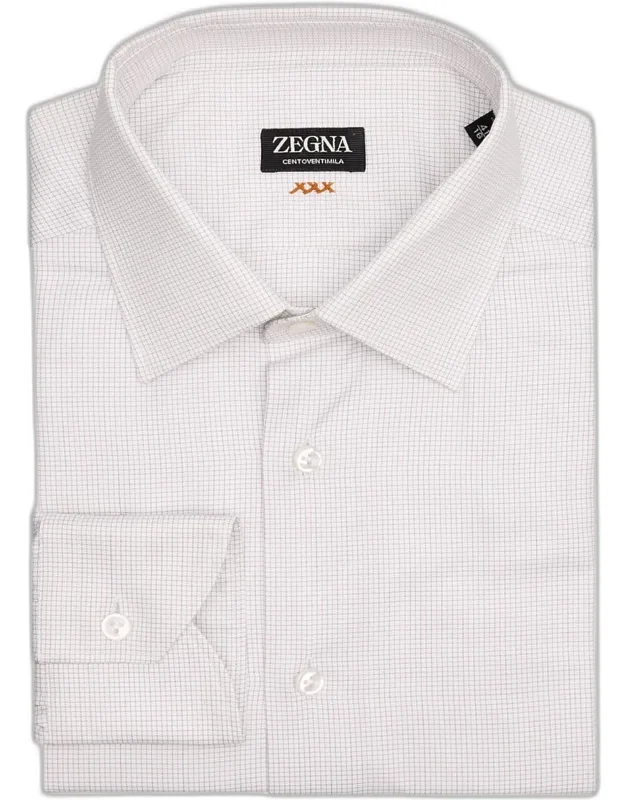 Centoventimila Cotton Micro-check Dress Shirt