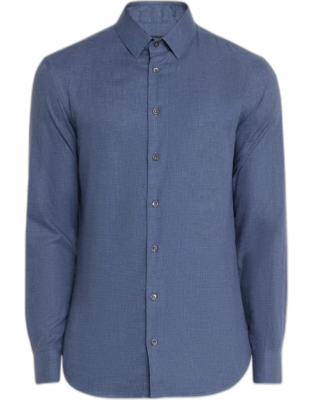 Micro-houndstooth Sport Shirt