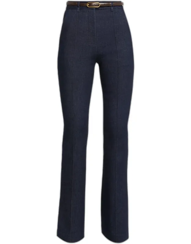 Belted Denim Pants