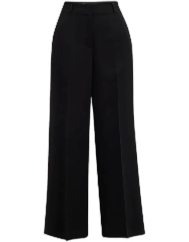 Wide-leg Crepe Pants