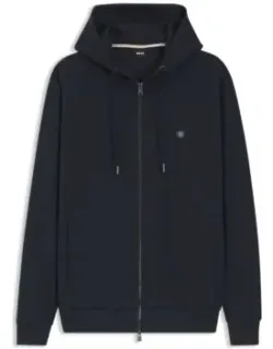 Cotton-blend Zip-up Hoodie With Double B Monogram
