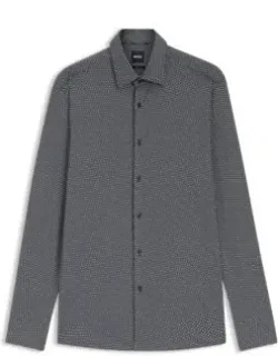Slim-fit Shirt In Italian-made Performance-stretch Fabric