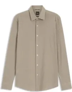 Slim-fit Shirt In Italian-made Performance-stretch Fabric