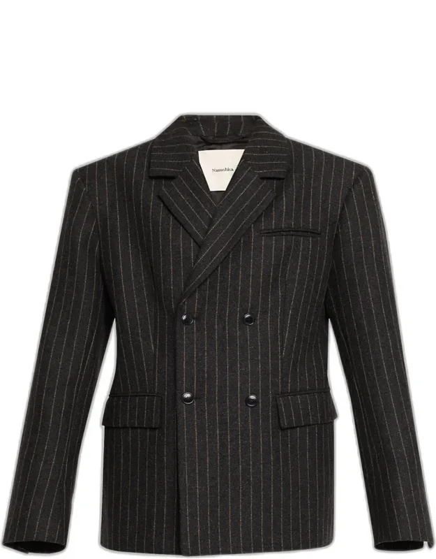Osono Pinstripe Wool Blazer