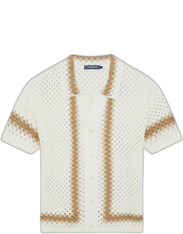 Marques Cotton Crochet Camp Shirt