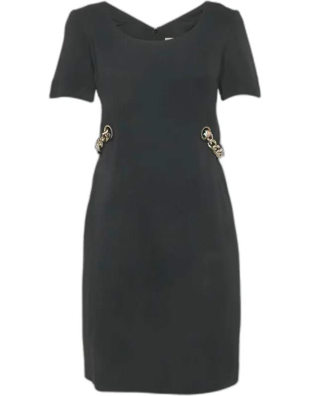 Crepe Ribbon Details Mini Dress