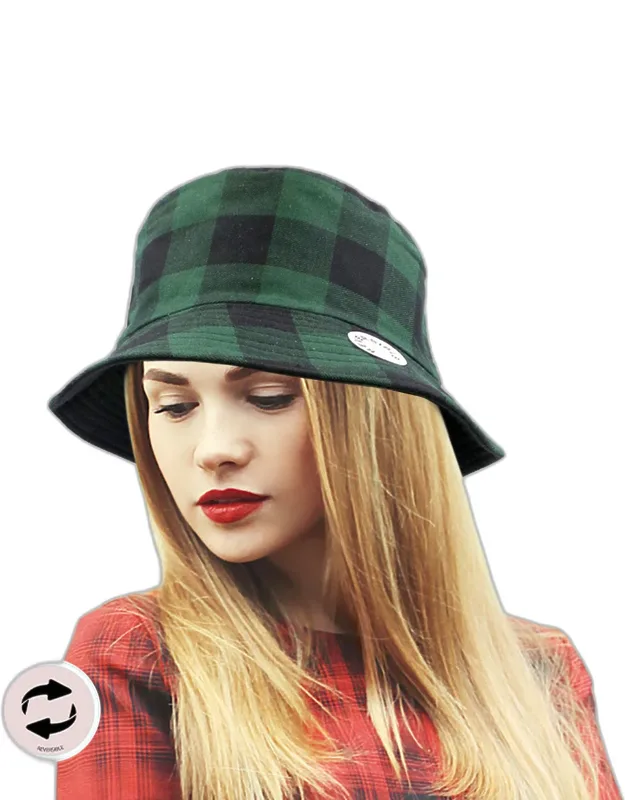 Reversible Buffalo Check Bucket Hat