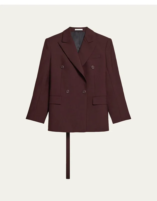 Belted Double-breasted Blazer