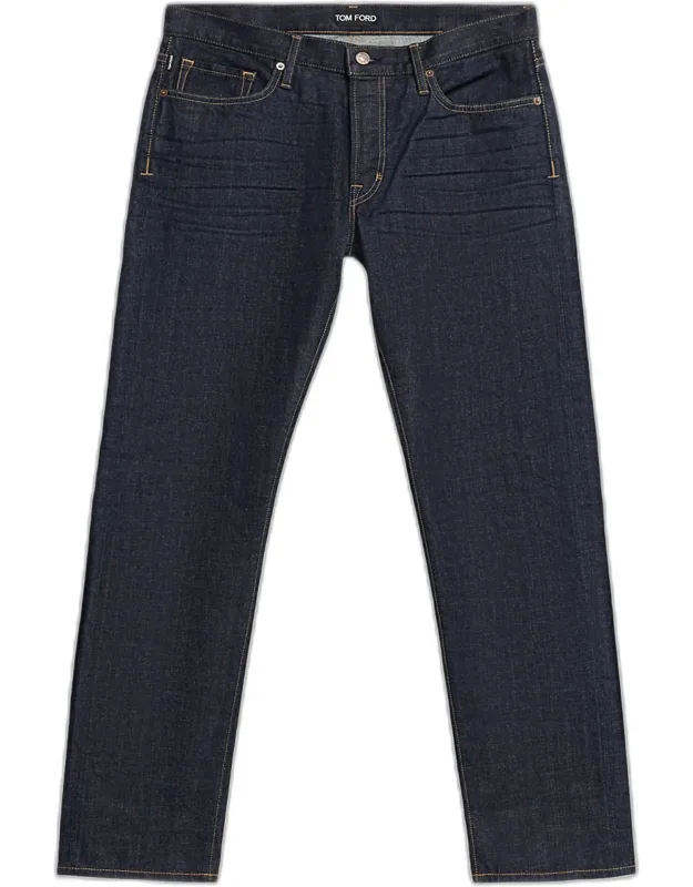 Dark Rinse Selvedge Straight-fit Jeans