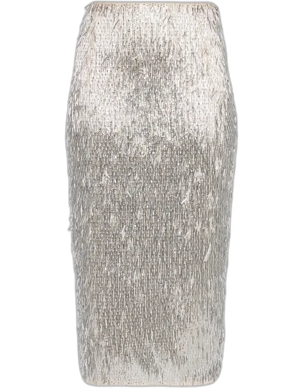Embellished Pencil Skirt