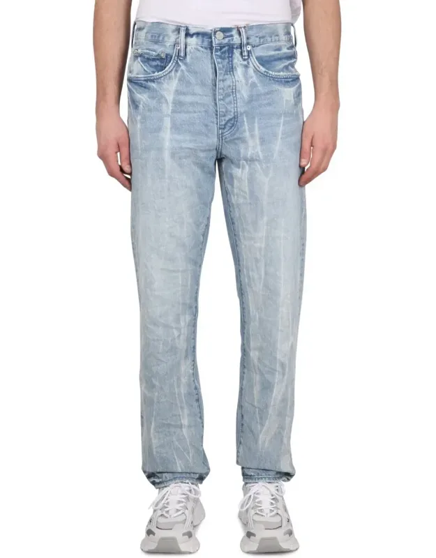 Jeans With Button And Zipper Closure