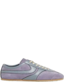 Mixed Leather Retro Runner Sneakers