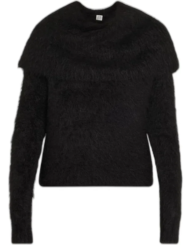 Funnel-neck Alpaca-blend Sweater