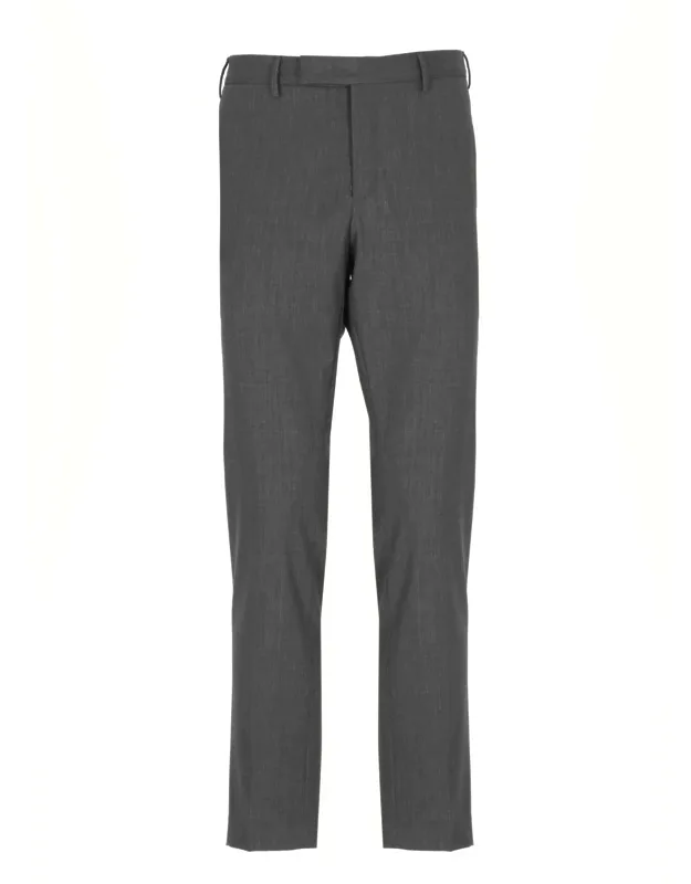 Trousers - Tailored With Belt Loops And Hidden Hook Fastening
