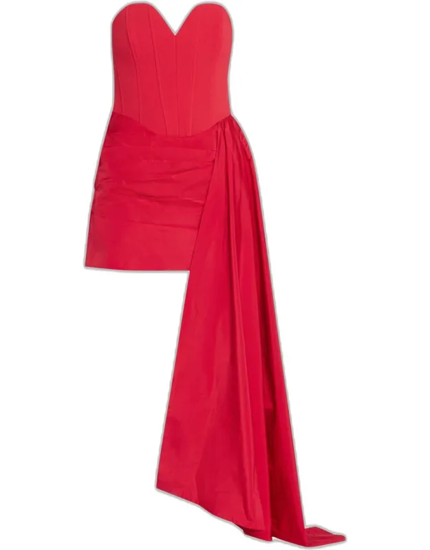 Draped Bustier Mini Dress