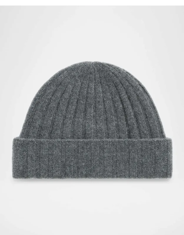 Ribbed Cashmere Beanie