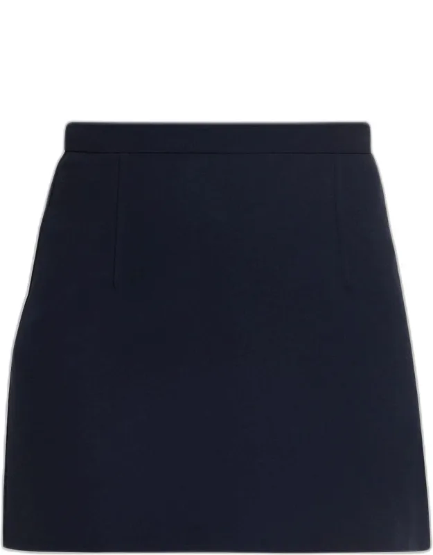 Wool Crepe Mini Skirt