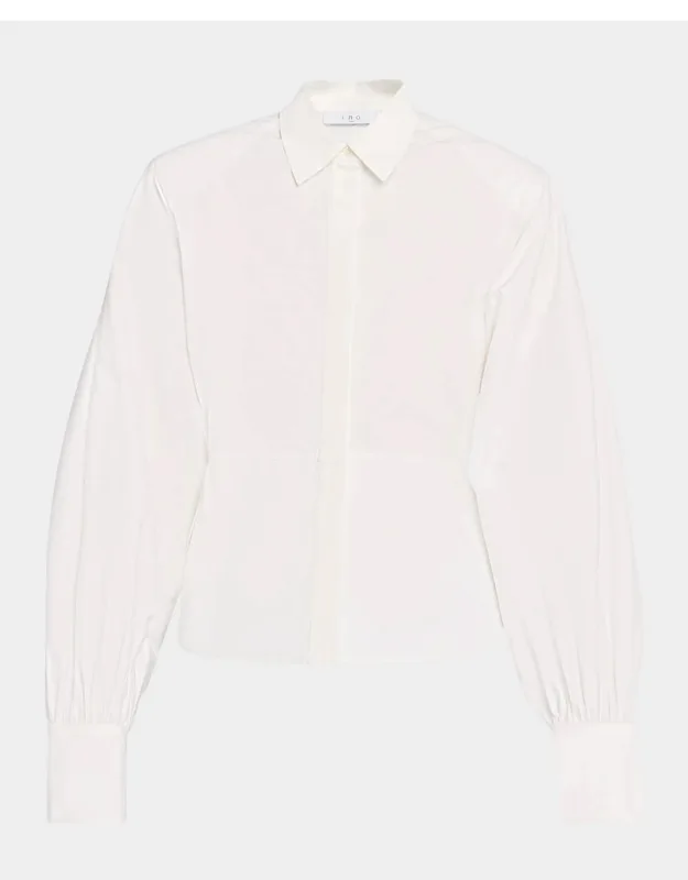Button-front Cotton Poplin Shirt
