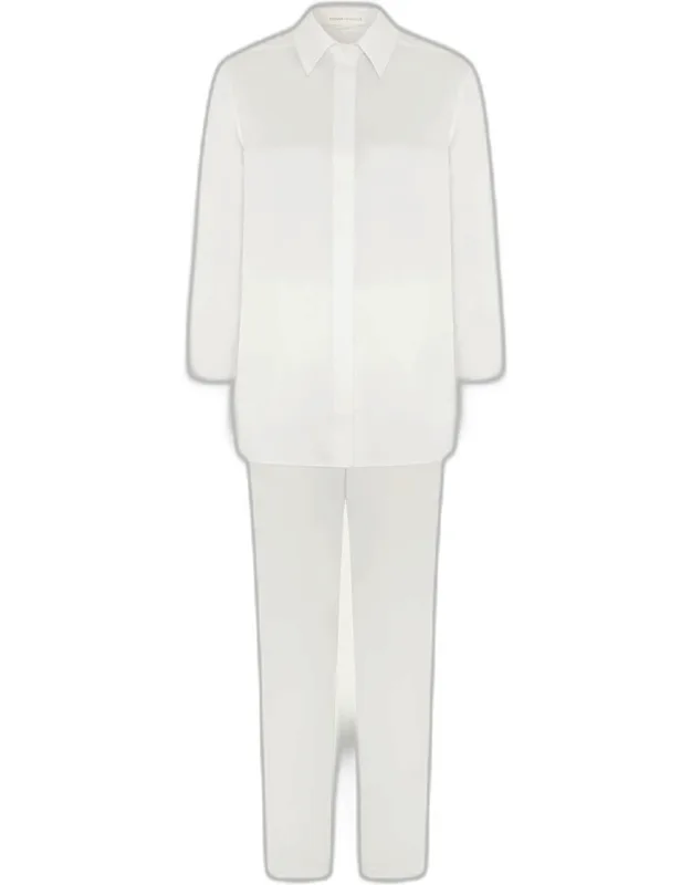 Bacall Straight-leg Silk Pajama Set