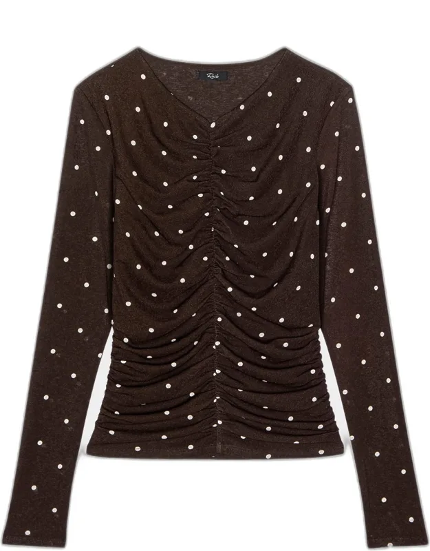 Ruched Long-sleeve Top