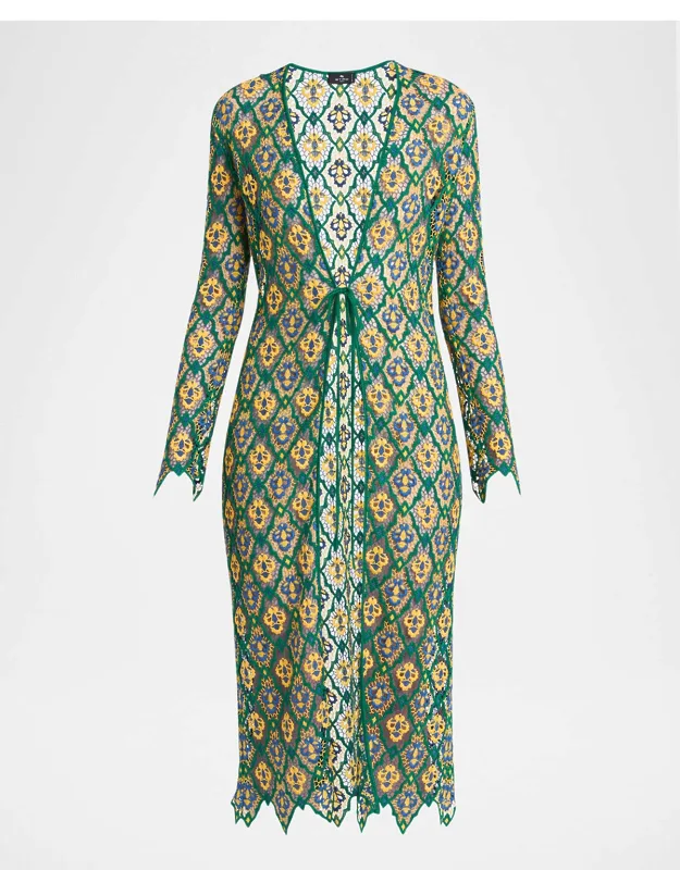 Knit Midi Cardigan Dress