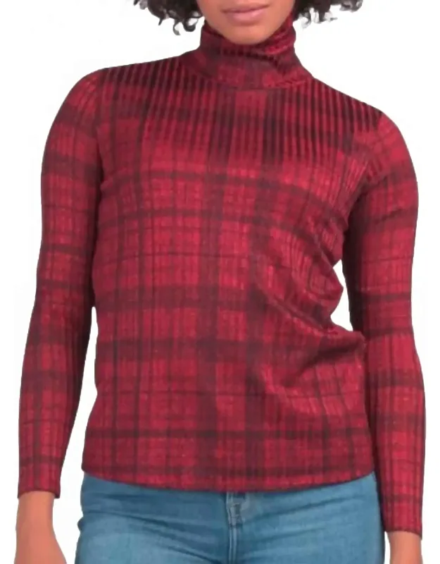 Metallic Turtleneck Top