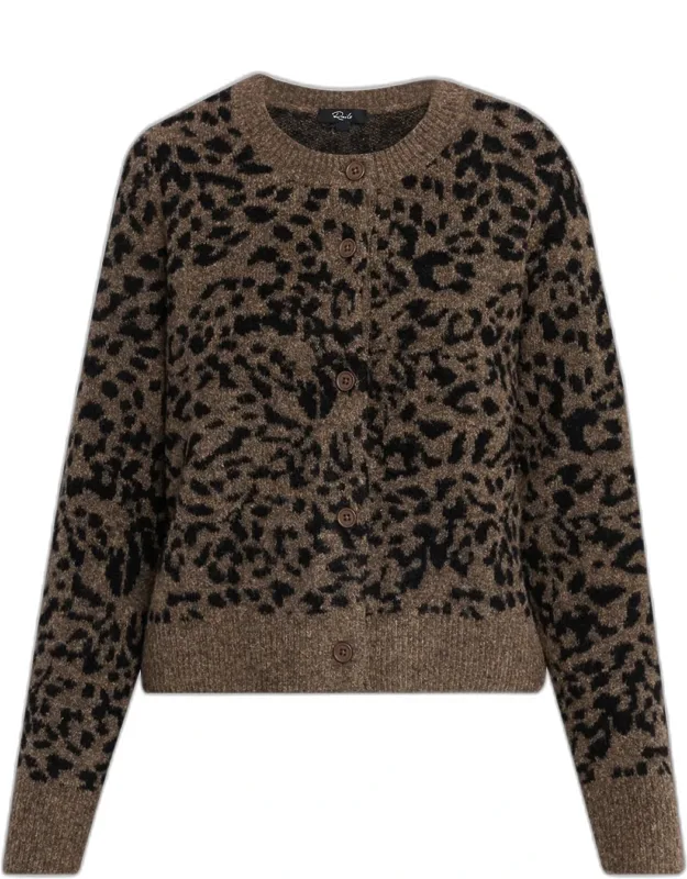 Spotted Crewneck Cardigan