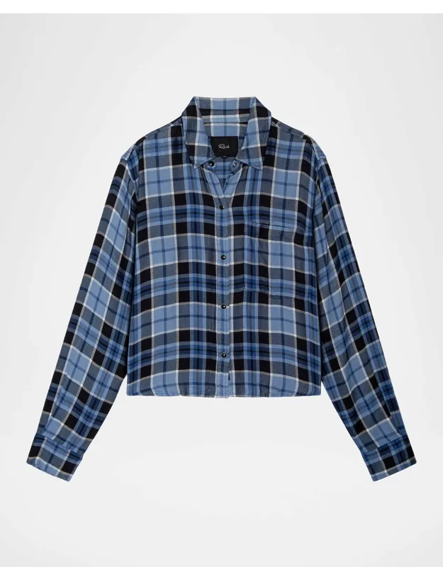 Boxy Plaid Twill Shirt