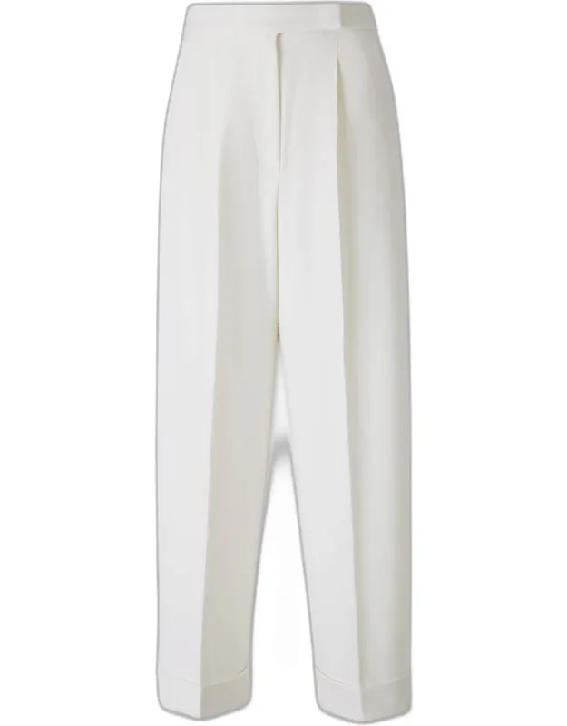 Straight Leg Trousers With Pleats