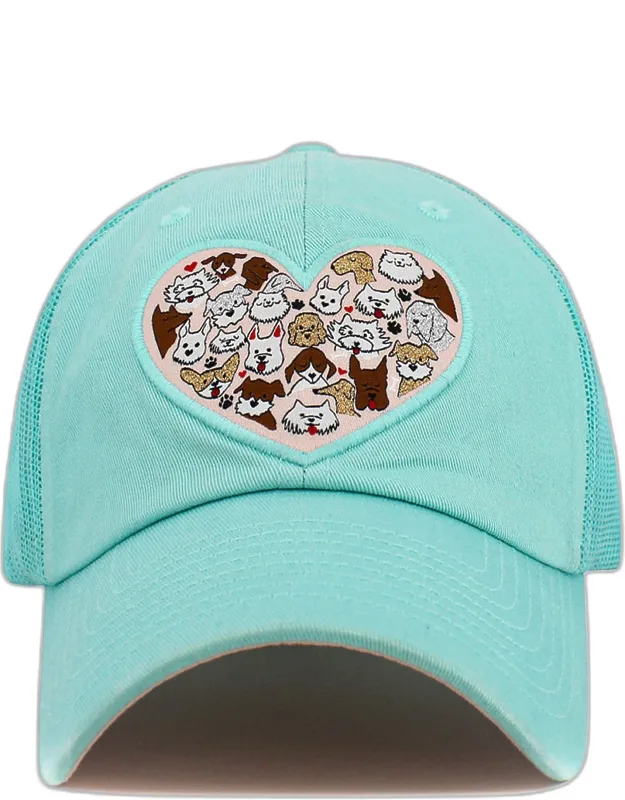 Floral Pattern Heart Patch Pointed Baseball Cap