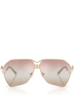 Dolce & Gabbana Eyewear Sunglasses Gold Pink Metal Italy
