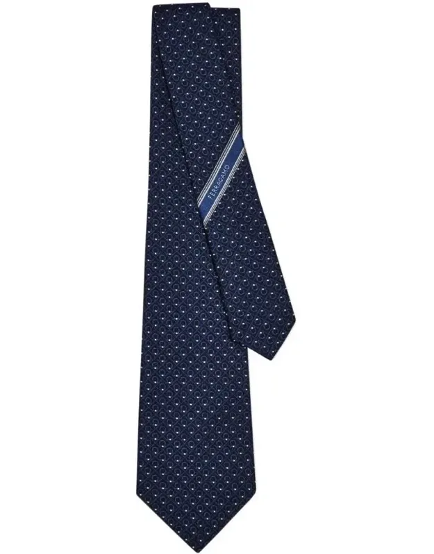 Biella7j Gancini Jacquard Silk Tie