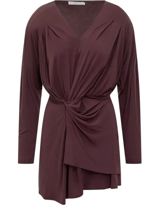 Draped Dress With V-neckline