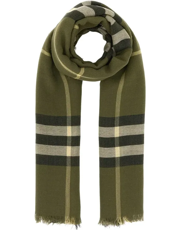 Embroidered Wool Scarf